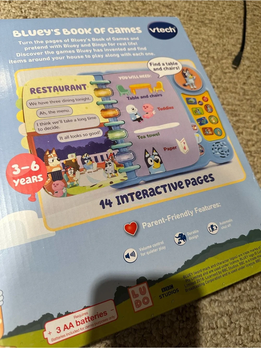 VTech Bluey’s Book of Games - Interactive Kids Activity Book